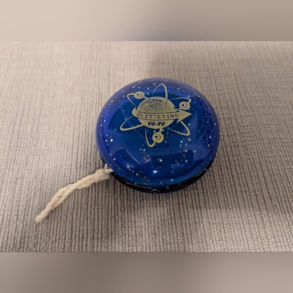 Blue and Gold Glittering Yo-Yo - Picture 2 of 2